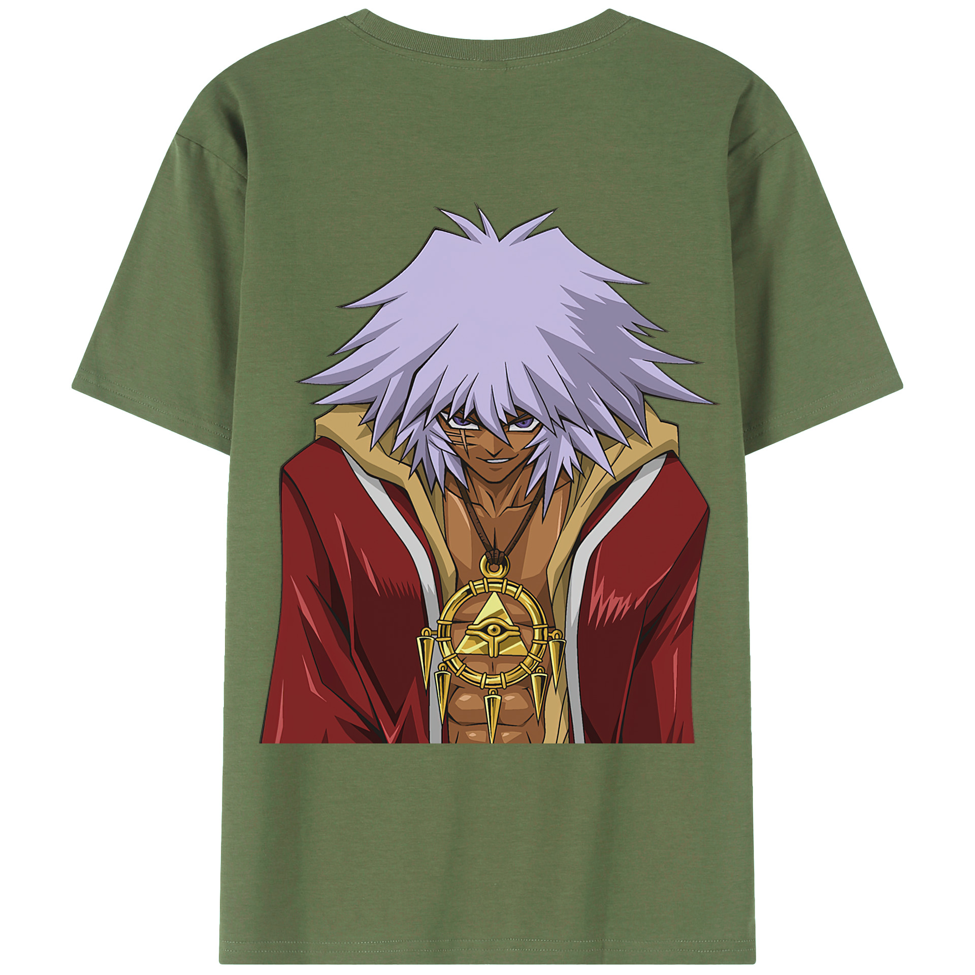 （画像用） 遊☆戯☆王 Yu-Gi-Oh! 綿100％ メンズ半袖Tシャツ（バックプリント） 通気性